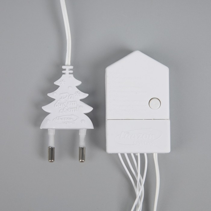 Гирлянда &laquo;Нить&raquo; 20 м, IP20, белая нить, 200 LED, свечение мульти, 8 режимов, 220 В