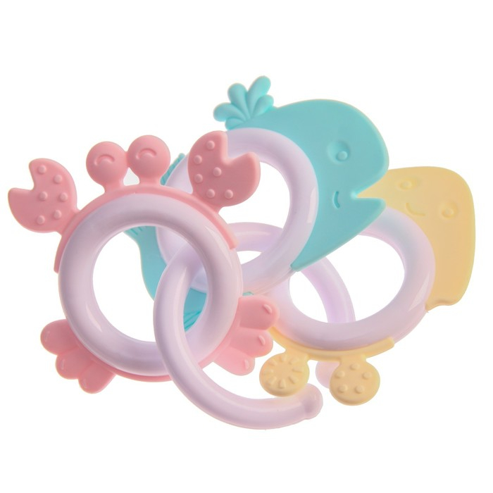 Набор погремушек &laquo;Нежность&raquo;, в сумочке, 5 шт., цвет МИКС, Крошка Я