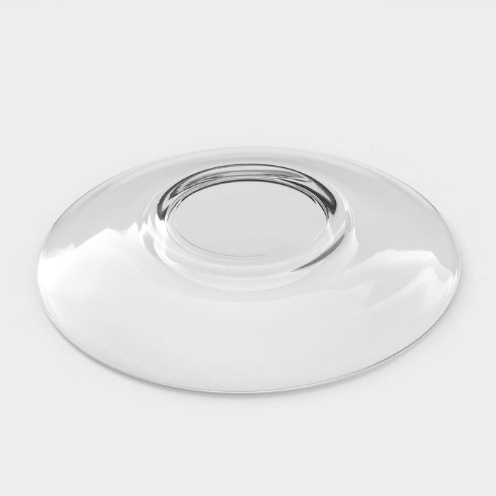 Блюдце стеклянное &laquo;Гламур&raquo;, d=13,2 см, цвет прозрачный