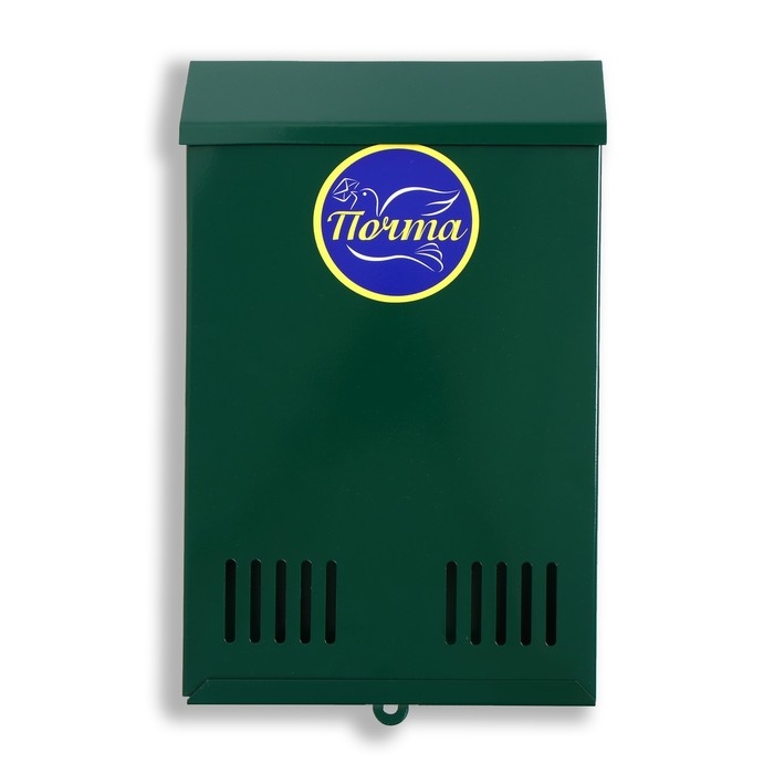 Ящик почтовый без замка (с петлёй), вертикальный, зелёный