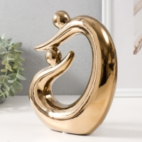 Сувенир керамика "Абстракция. Отцы и дети" золото 17х5,5х19,5 см