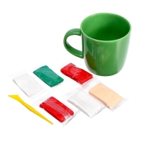 Декор кружки полимерной глиной на новый год &laquo;Дед Мороз&raquo;, 300 мл, новогодний набор для творчества