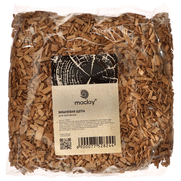 Щепа для копчения Maclay &laquo;Вишня&raquo;, 210&plusmn;30 г