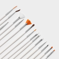 Набор кондитерских кисточек для декорирования Доляна &laquo;Слоновая кость&raquo;, 15 шт, цвет белый