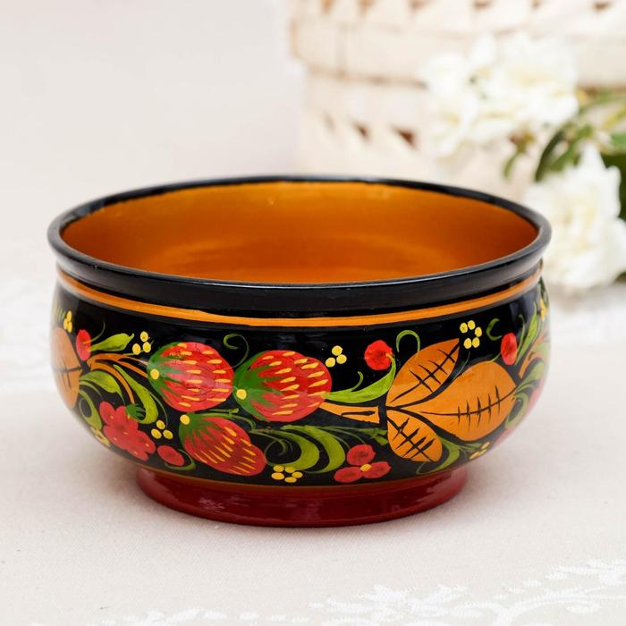 Чашка &laquo;Ягодка&raquo;, средняя, 15&times;7 см, хохлома