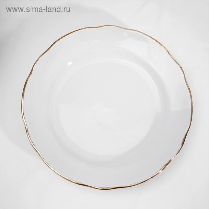Набор тарелок с золотой отводкой, 24 шт