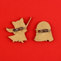 Значки деревянные, неразлучники &laquo;Наша дружба это магия&raquo;, 2 шт., 8 х 12 см.