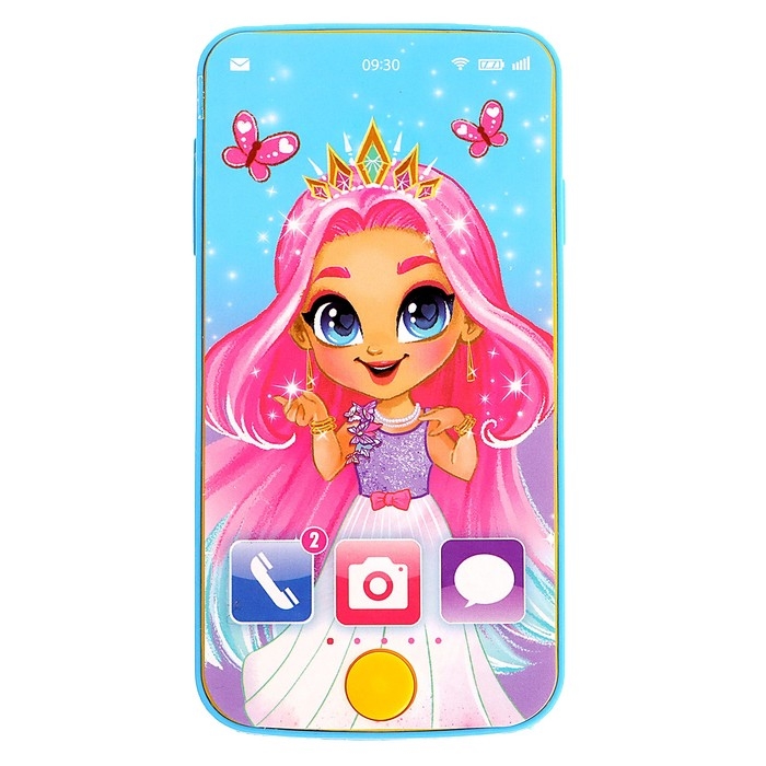 Телефон музыкальный &laquo;Принцессе&raquo;, звук, цвет розовый, МИКС