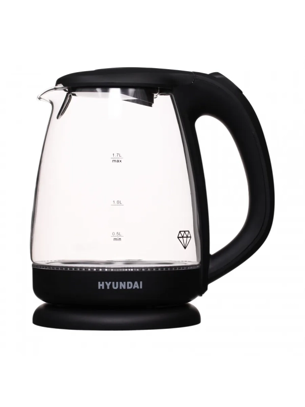 Чайник HYK-G1001 1,7л 2200Вт черный (стекло)