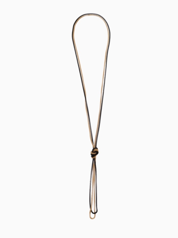 Бусы 2 нити &laquo;Трансформер&raquo; (несколько способов носки), цвет чёрно-золотой, 118 см