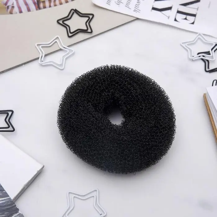 Валик-резинка для создания пучка, 4&times;7 см, чёрный