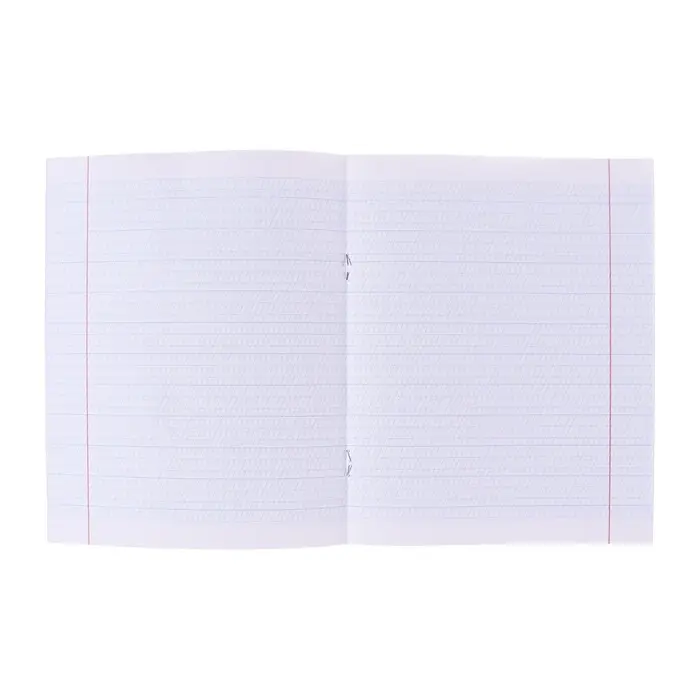 Тетрадь 12 листов в частую косую линейку, с дополнительной горизонтальной линией, МИКС