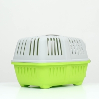 Переноска для животных пластиковая 47 х 30 х 35 см, вес до 9 кг, зелёная
