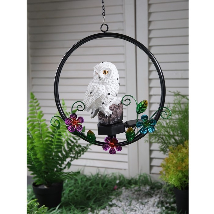 Садовый светильник на солнечной батарее &laquo;Полярная сова&raquo;, 27 см, 1 LED, свечение тёплое белое