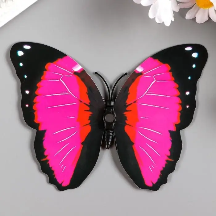 Магнит "Бабочка двухслойная" 11&times;9 см, МИКС