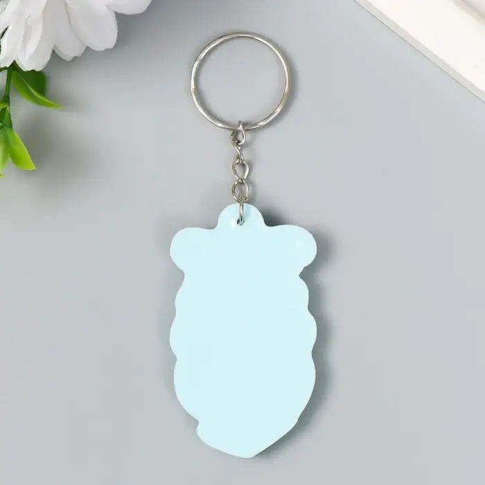 Брелок резина "Совушка в шапке с ушками, с подарком" 6х3,5 см