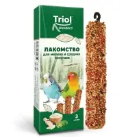 Лакомство "Triol" для мелких и средних попугаев с кунжутом, 3 шт, 80г