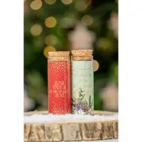 Новогодние свечи в колбе, набор 2 шт., аромат мята и ваниль, 3&times;3&times;8 см
