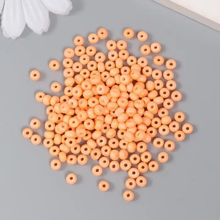 Бисер стекло 6/0 "Розовая креветка" 15 гр