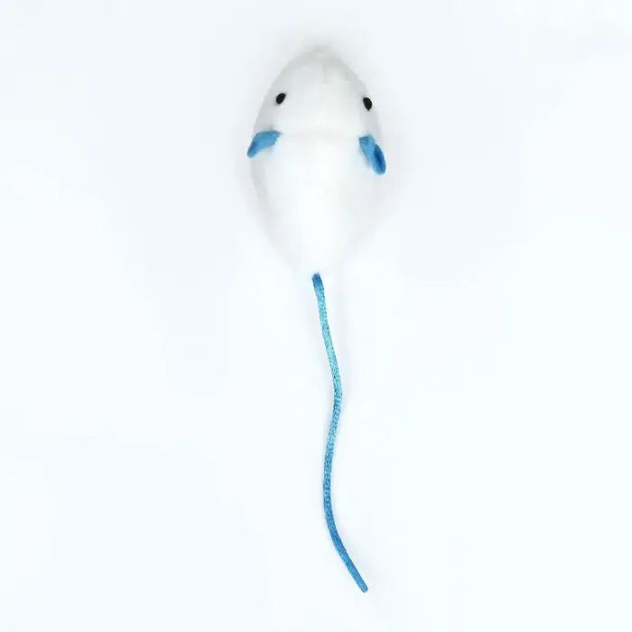 Игрушка для кошек "Мышь с кошачьей мятой", 5 см, белая