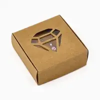 Коробка под бижутерию с окном &laquo;Алмаз&raquo;, 7.5 х 7.5 х 3 см