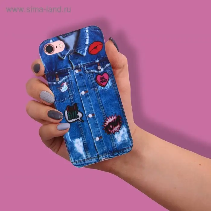 Чехол на телефон iPhone 7 &laquo;Молодёжно&raquo;, soft touch 6,5 &times; 14 см