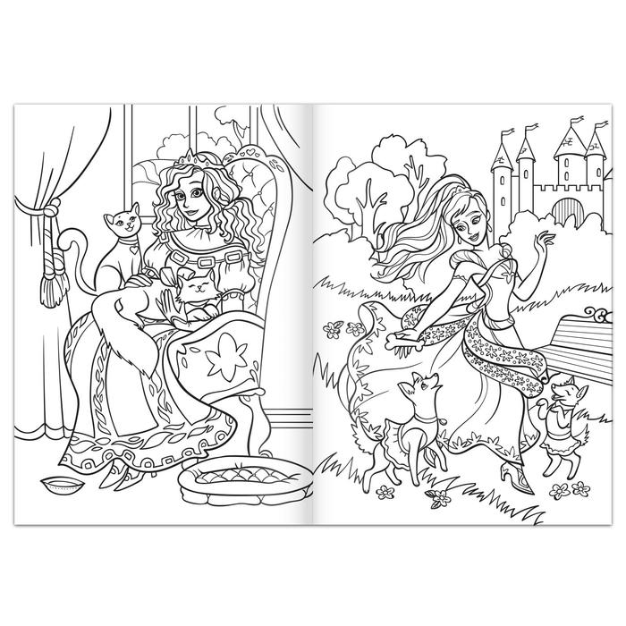 Большая раскраска &laquo;Для девочек&raquo;, 68 стр., формат А4