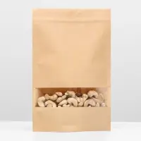 Пакет Zip - lock Крафт с прямоугольным окном 18&times;26 см