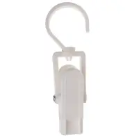 Крючок - вешалка с прищепкой, 50 шт. 10,5&times;3&times;3,5 см, цвет белый