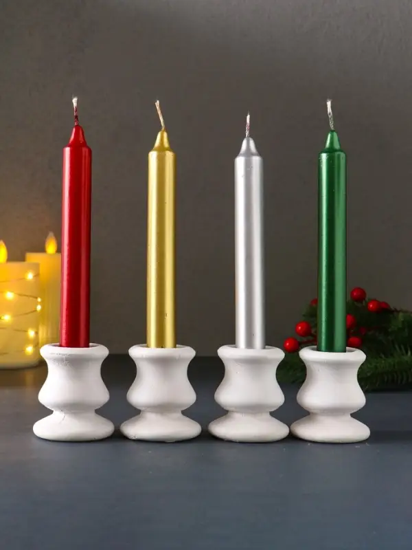 Свеча столовая D1,8см H17см, МИКС