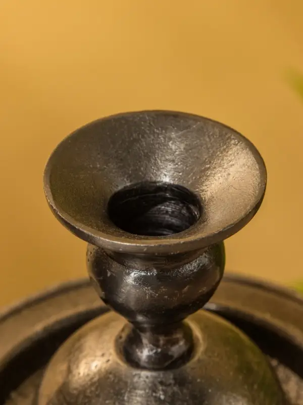 Подсвечник "Ретро серия Оксфорд" алюминий 13,5х13,5х10 см