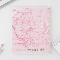 Тетрадь предметная 48 листов, А5, РОЗОВАЯ СЕРИЯ, со справ. мат. &laquo;1 сентября: География&raquo;, обложка мелованный картон 230 гр внутренний блок в клетку  белизна 96%