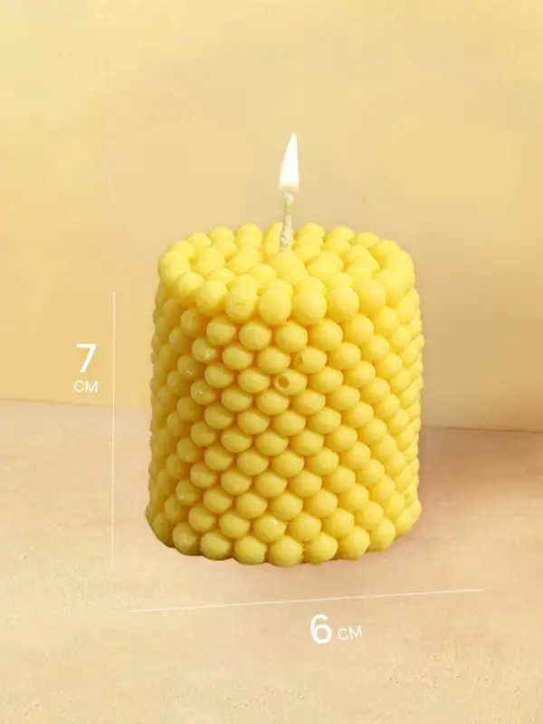 Свеча "Столб шарики" 6х6х7 см, соевый воск МИКС