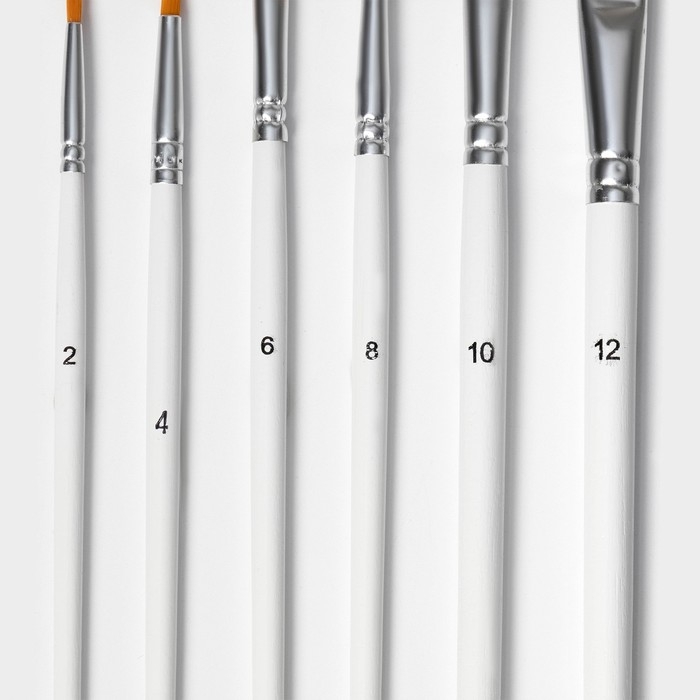 Набор кондитерских кисточек для декорирования Доляна &laquo;Ларсон&raquo;, 6 шт, цвет белый