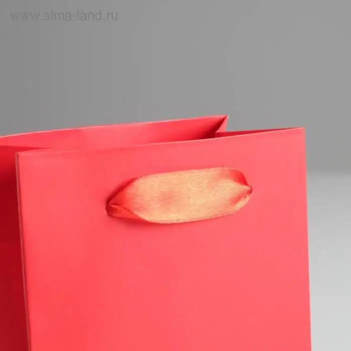 Пакет подарочный, упаковка, &laquo;Алый&raquo;, 12 х 15 х 5.5