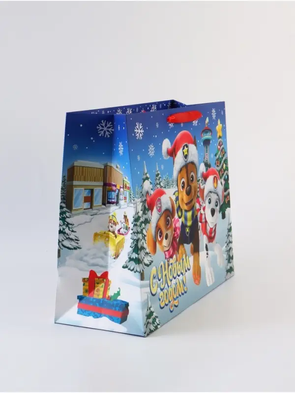 Пакет подарочный &laquo;С Новым годом!&raquo;, Щенячий патруль,  XL 40 &times; 49 &times; 19 см