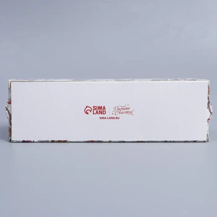 Коробка для макарун &laquo;Снежный венок&raquo; 18&times;5.5&times;5.5 см