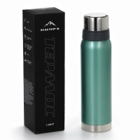 Термос для чая "Мастер К", 1 литр, 2 крышки-кружки