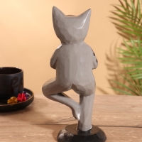 Сувенир интерьерный "Кот-йог" дерево 28 см