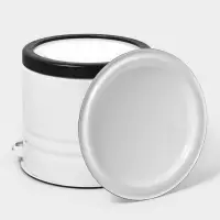 Ведро ц/шт с/кр с под. 10л (белая)Без декора