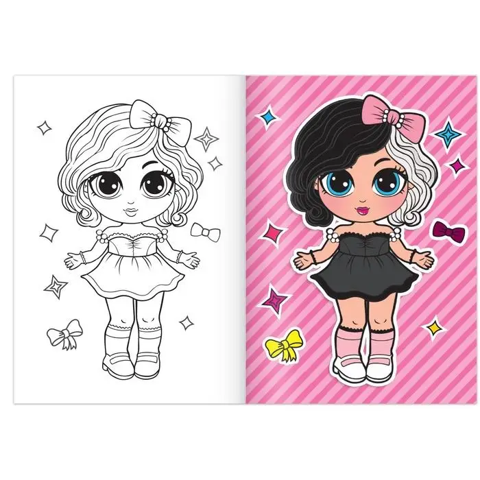 Раскраска &laquo;WOW Girls. Звёздный вечер&raquo;, формат А5, 12 стр.