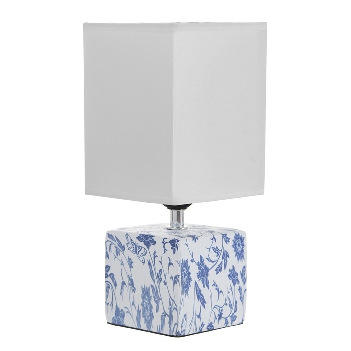 Настольная лампа "Сафари" Е27 40Вт бело-фиолетовый 12,5х12,5х29 см RISALUX