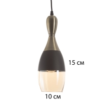 Светильник "Лорд" 1х40Вт Е27 бронза/черный 12х12х34(134)см