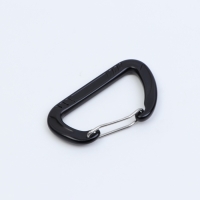 Карабин с защелкой, для альпинизма, черный, 8 см, 12 KN