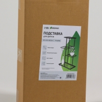 Подставка для цветов Greengo, 4 полки, 43 &times; 22 &times; 82 см, напольная, металл, чёрная