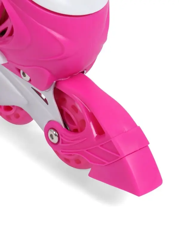 Коньки раздвижные BlackAqua, р. 39-42, для фитнеса, с роликовой платформой, цвет фуксия