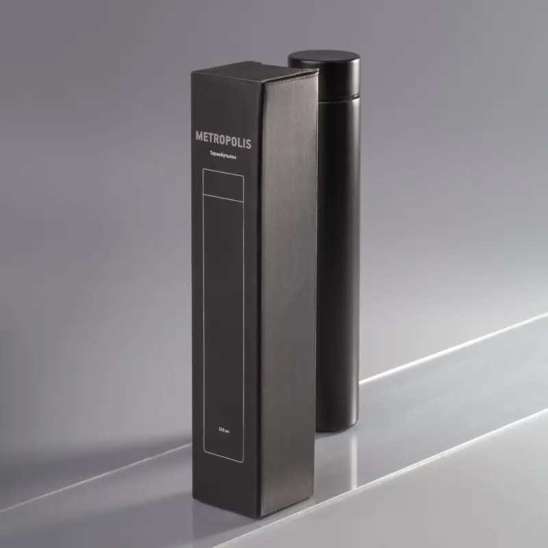 Термобутылка Metropolis, черная