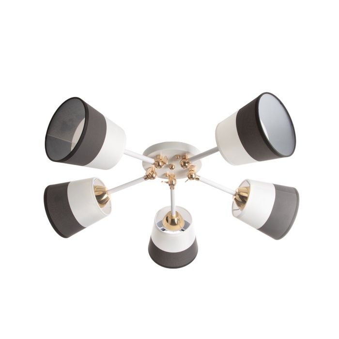 Люстра "Селена" 5хЕ27 40Вт бело-золотой 54х54х25 см