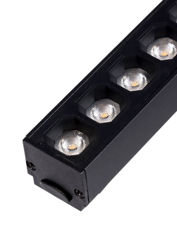 Трековый светильник, серия "Flat" FTL-004, 18Вт, 48В, 3000К, IP20, 370мм, черный