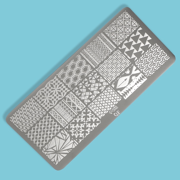 Пластина для стемпинга металлическая &laquo;Витраж&raquo;, 12 &times; 6 см